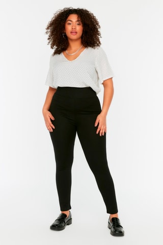 Leggings a vita alta - Nero