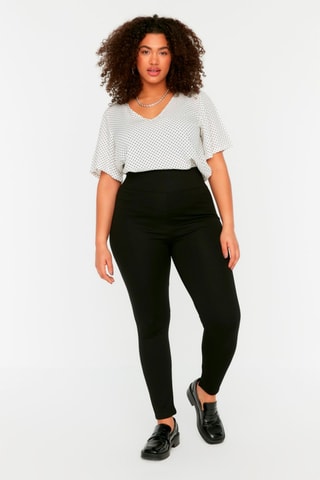 Leggings a vita alta - Nero