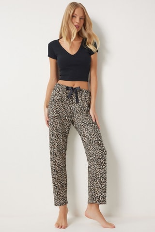 Pantaloni pigiama - Nero e beige
