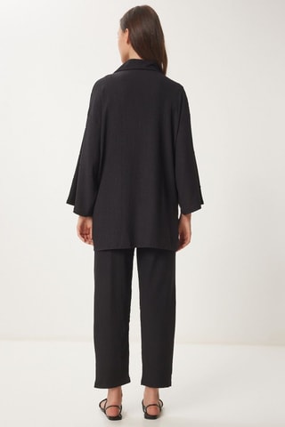 Kimono e pantaloni - Nero