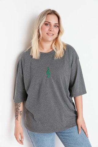 Tshirt Plus Size - Grigio