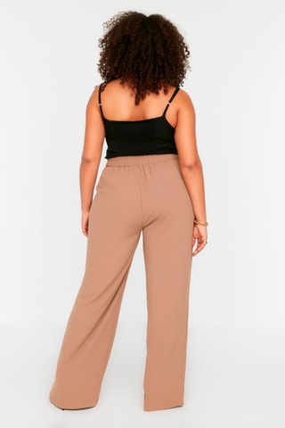 Pantalon palazzo taille haute - Gris