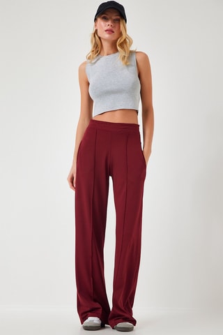 Pantaloni palazzo - Bordeaux