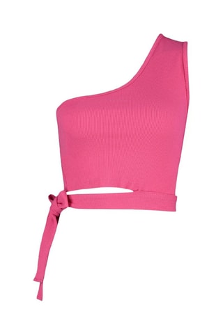 Crop top asymétrique - Rose