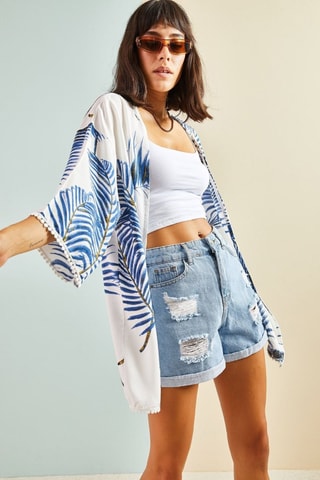 Kimono - Bianco e blu