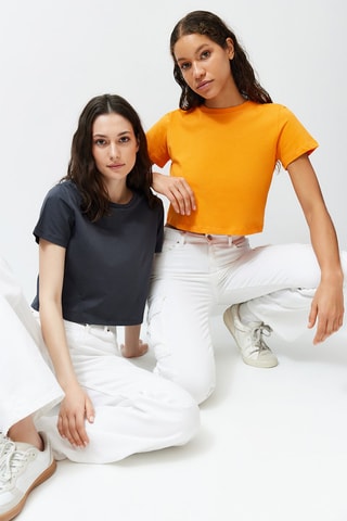 2 t-shirt - Antracite e arancione