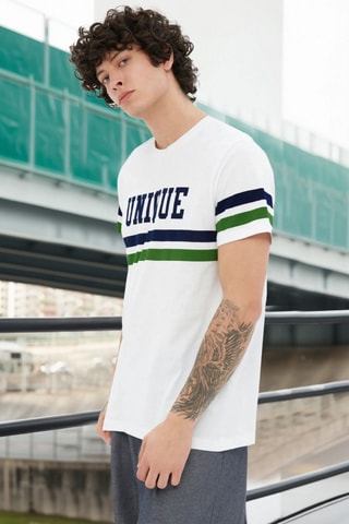 T-shirt regular - Bianco e nero