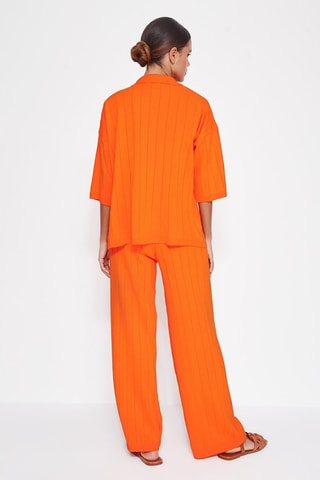 Blusa e pantaloni wide legs - Arancione