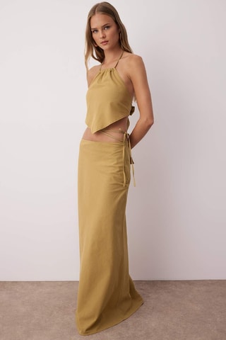 Abito lungo senza maniche - Beige