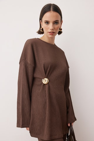 Top e pantaloni - Marrone