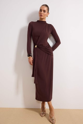 Abito midi - Marrone