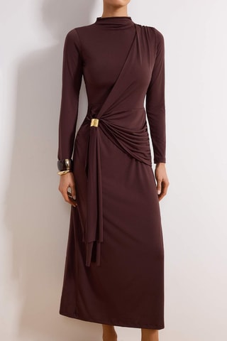 Abito midi - Marrone