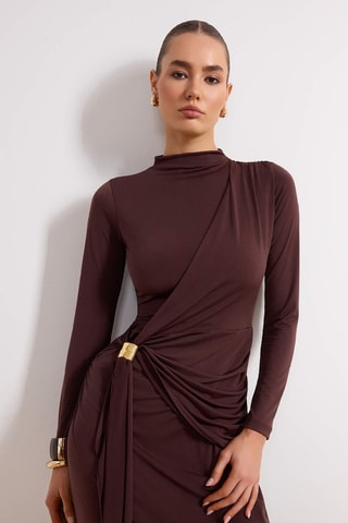 Abito midi - Marrone