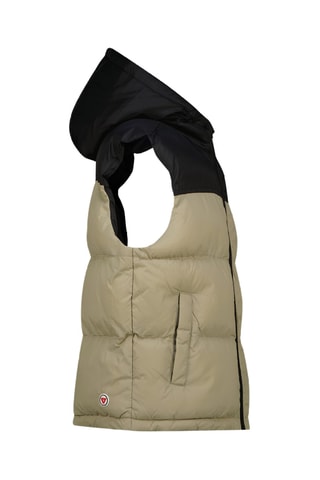 Doudoune sans manches à capuche - Beige