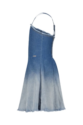 Robe dip and dye en jean - Bleu