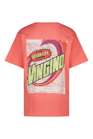T-shirt - Blanc, noir et orange