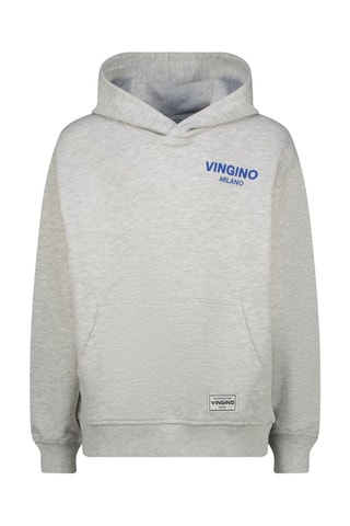 Sweat à capuche - Blanc, bleu et gris
