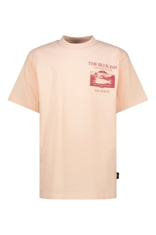 T-shirt - Noir, beige et rouge