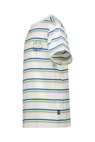 T-shirt - Blanc, bleu et jaune