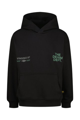 Sweat à capuche - Noir, vert et gris
