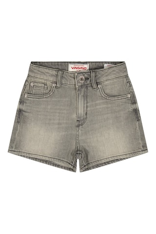 Short en jean - Noir et gris