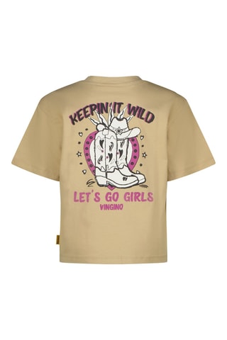 T-shirt - Beige et rose