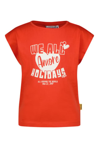 T-shirt - Blanc et rouge