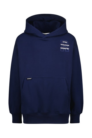Sweat à capuche Noccused - Blanc et bleu