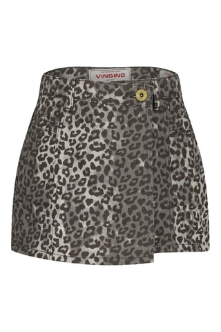 Jupe-short en jean - Gris