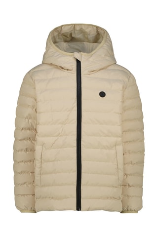 Doudoune à capuche - Noir et beige