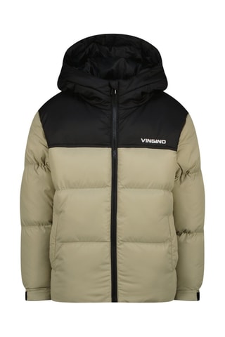 Doudoune à capuche Thorther - Blanc, noir et beige