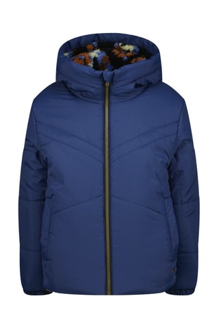 Veste réversible à capuche Tara - Noir, bleu et marron