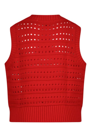 Pull sans manches Minny - Blanc et rouge