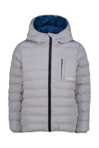 Doudoune à capuche - Bleu et gris