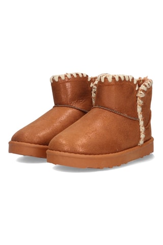 Bottines fourrées en nubuck - Marron