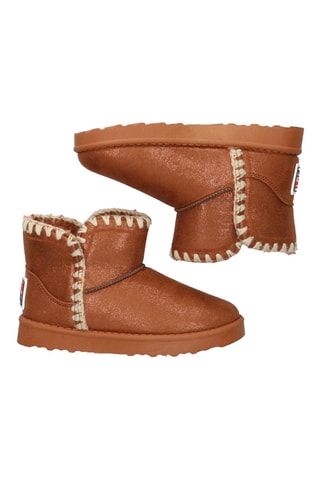 Bottines fourrées en nubuck - Marron