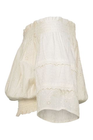 Blouse en broderie anglaise - Blanc