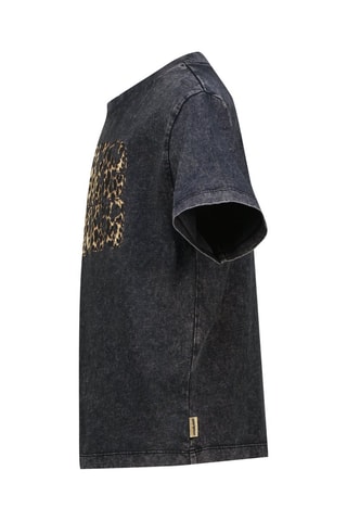 T-shirt - Noir, beige et marron