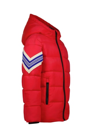 Doudoune à capuche Tonco - Blanc, noir et rouge