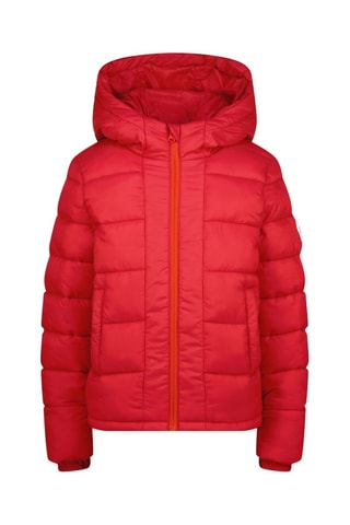 Doudoune à capuche Tiena - Blanc et rouge