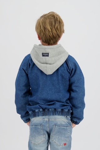 Veste à capuche en jean - Bleu