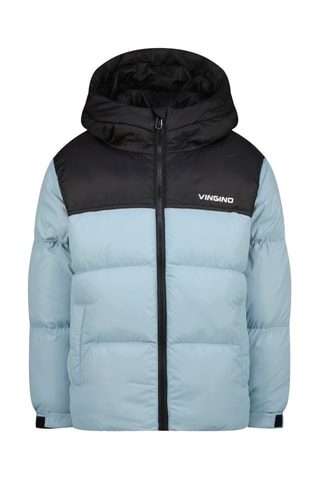Doudoune à capuche Thorther - Blanc, bleu et noir