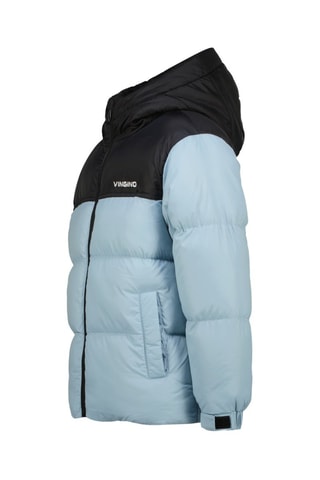Doudoune à capuche Thorther - Blanc, bleu et noir