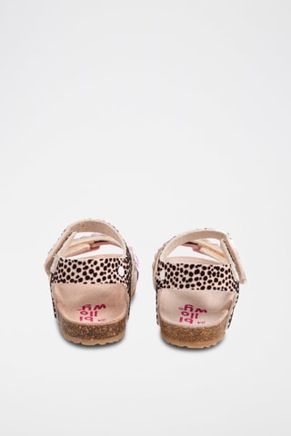 Sandales - Noir, beige, bleu et rose