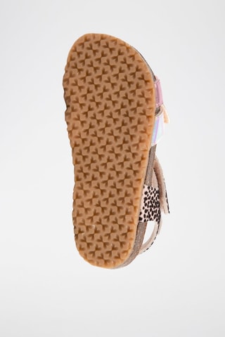 Sandales - Noir, beige, bleu et rose