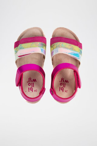 Sandales - Bleu, jaune, violet et rose