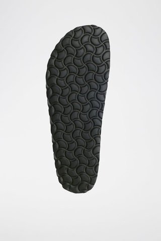 Mules cuir 
Noir - Noir et doré
