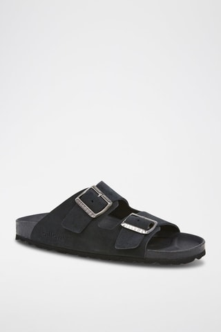 Mules en nubuck - Noir - Noir