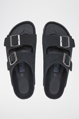 Mules en nubuck - Noir - Noir
