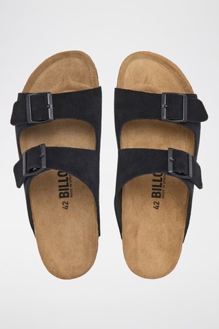Mules en nubuck - Noir - Noir